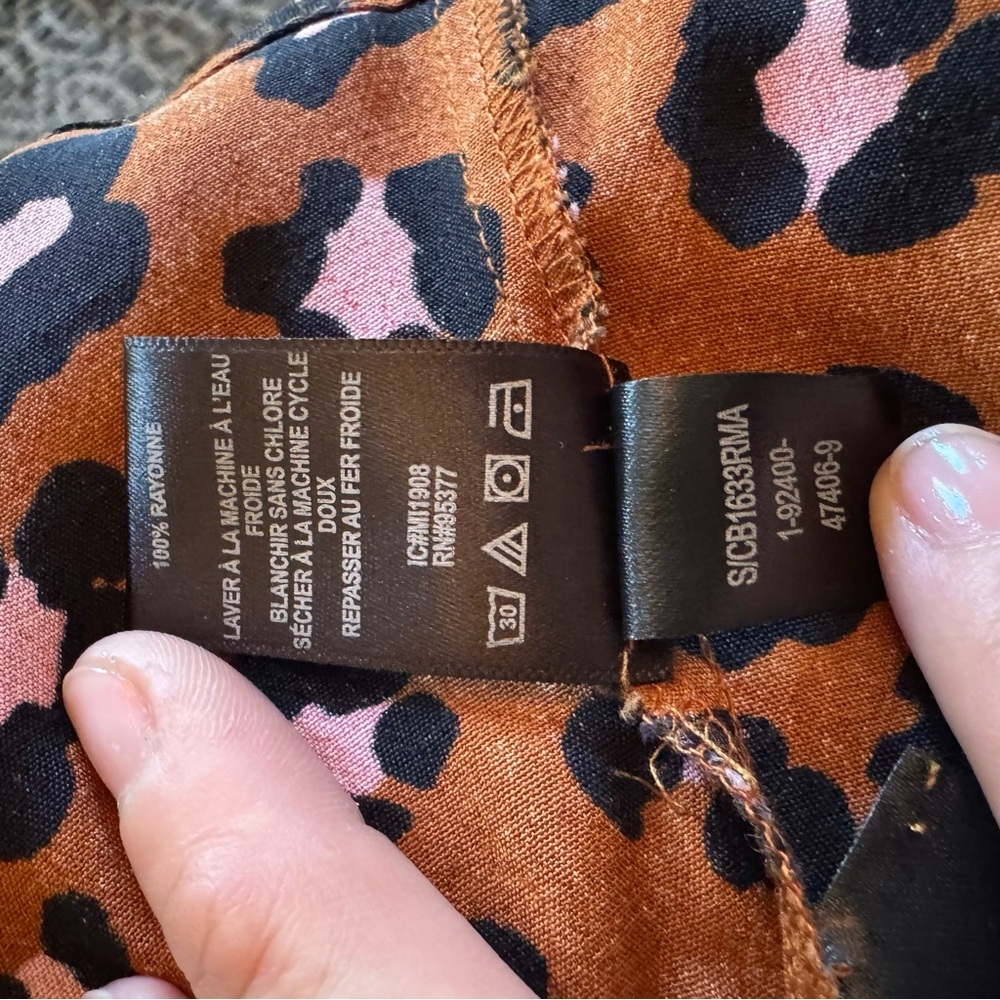 Sanctuary Leopard Print Top - Brown with Pink/Black - Picture 9 of 9